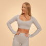 Γυναικείο Sense Crop Top Grey - BeastPink M