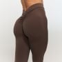 Women‘s Fierce V-back Leggings Cappuccino - GymBeam XXL