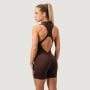 Women‘s NEO Zip-Up Jumpsuit Mocha - GymBeam XL