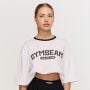 Γυναικείο Oversized T-shirt Varsity White - GymBeam S