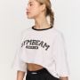Γυναικείο Oversized T-shirt Varsity White - GymBeam XL