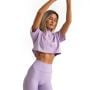Γυναικείο T-Shirt Limitless Cropped Lavender - GymBeam S