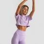 Γυναικείο T-Shirt Limitless Cropped Lavender - GymBeam S