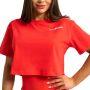 Γυναικείο T-Shirt Limitless Cropped Hot Red - GymBeam L