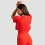 Γυναικείο T-Shirt Limitless Cropped Hot Red - GymBeam L