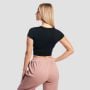 Γυναικείο Aura Cropped T-Shirt Black - GymBeam S
