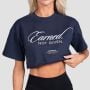 Γυναικείο Earned Cropped T-shirt Midnight - GymBeam S