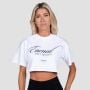 Γυναικείο Earned Cropped T-shirt White - GymBeam M