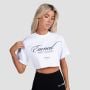 Γυναικείο Earned Cropped T-shirt White - GymBeam M
