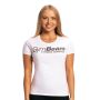 Γυναικείο Fitness White T-Shirt - GymBeam L