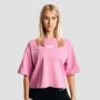 Γυναικείο Boxy T-shirt Girls Club Pink - GymBeam M