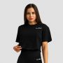 Γυναικείο T-Shirt Limitless Cropped Black - GymBeam S
