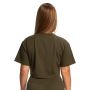 Γυναικείο T-Shirt Limitless Cropped Espresso - GymBeam M