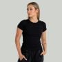 Γυναικείο Ribbed Tee Black - STRIX L