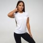 Γυναικείο T-shirt TRN White - GymBeam XXL - white + silver logo