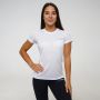 Γυναικείο T-shirt TRN White - GymBeam XXL - white + silver logo