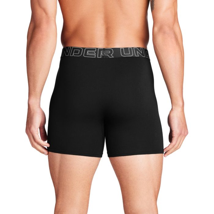 Men‘s boxers M Cotton 6in 3pack Black - Under Armour XXL