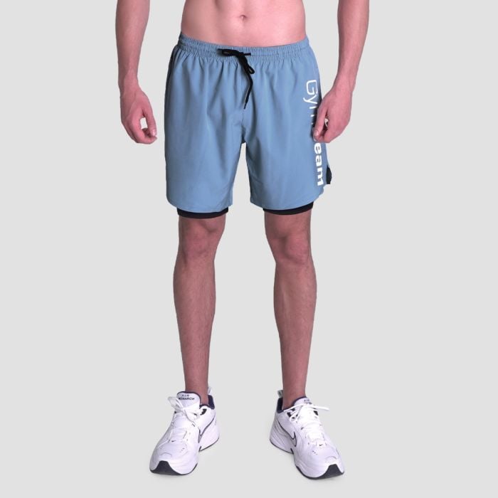 2in1 Shorts Essence Blue - GymBeam XXL
