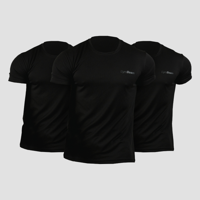 Men‘s T-shirt TRN Black - GymBeam XXXL - 3pack