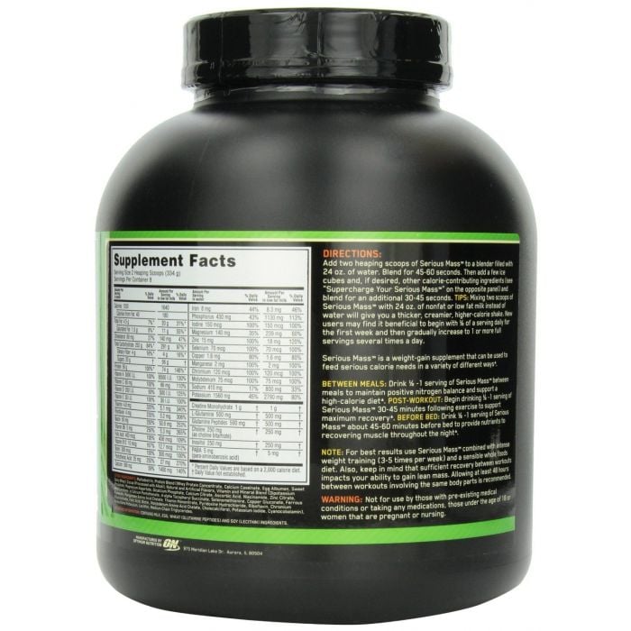 Serious Mass - Optimum Nutrition 5450 g - Σοκολάτα