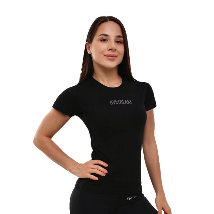 Γυναικείο T-shirt FIT Black - GymBeam L