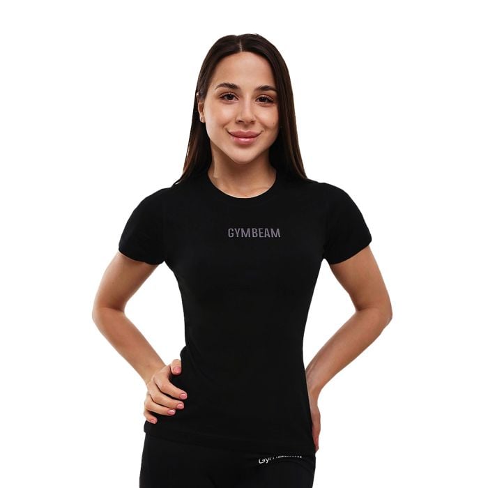 Γυναικείο T-shirt FIT Black - GymBeam L