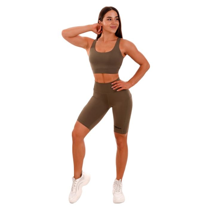 Γυναικείο Σορτς Biker Olive – GymBeam M