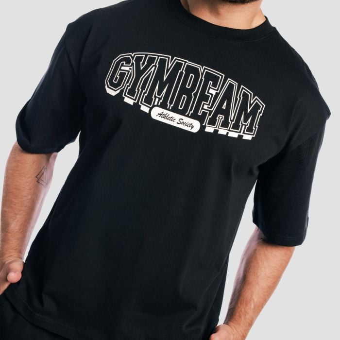 T-Shirt Boxy Athletic Society Black - GymBeam L