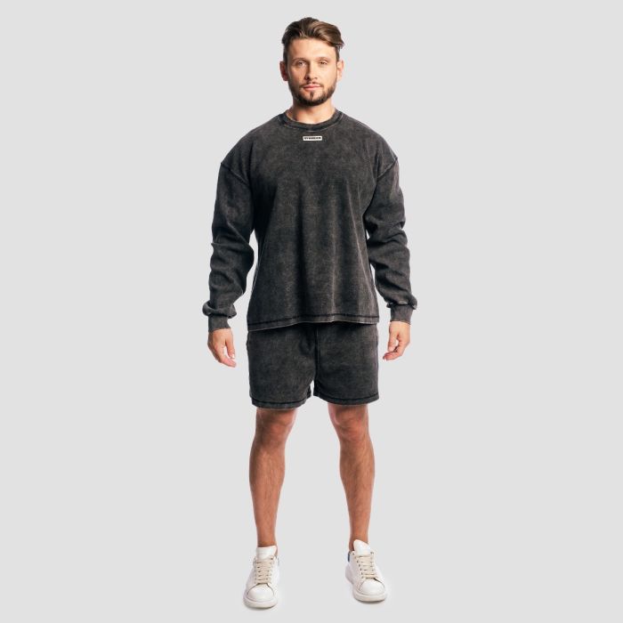 Σορτς Aura Washed Black - GymBeam XXL