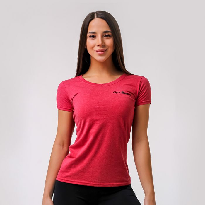 Γυναικείο T-shirt Basic Vintage Red - GymBeam