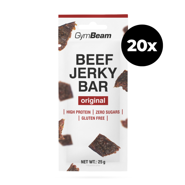 Beef Jerky Bar – GymBeam 25 g - Πιπέρι