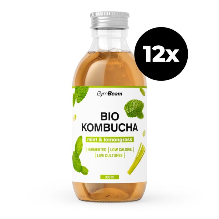 BIO Kombucha - GymBeam 330 ml - σμέουρο & ιβίσκος