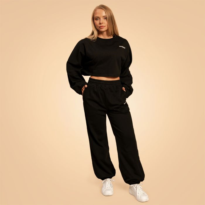Γυναικείο φούτερ Bliss Cropped Black- BeastPink L