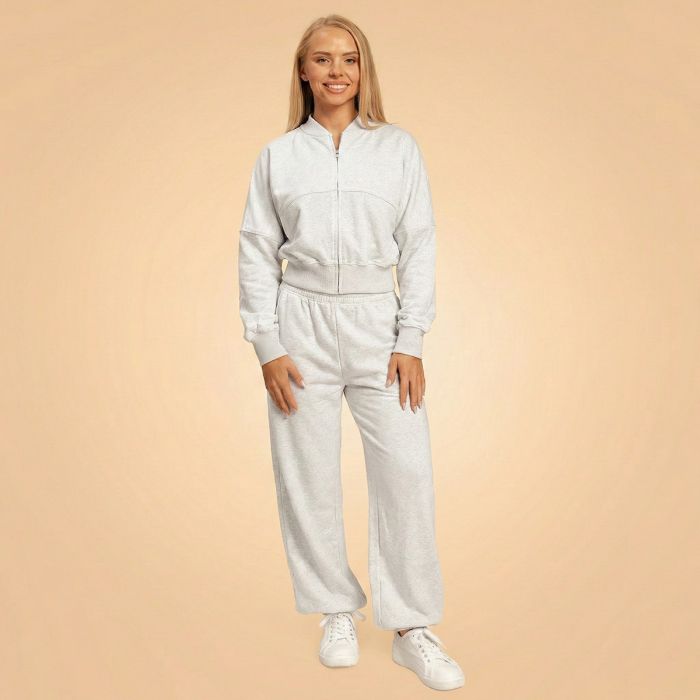 Γυναικείο φούτερ με φερμουάρ Bliss Grey - BeastPink M