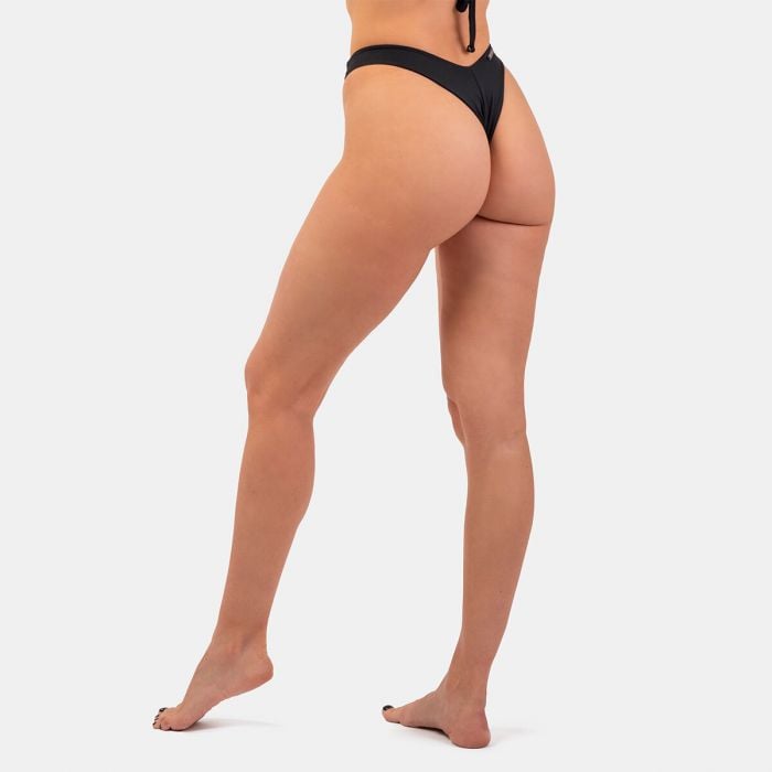 Classic High Cut Bikini Bottom Black – NEBBIA S