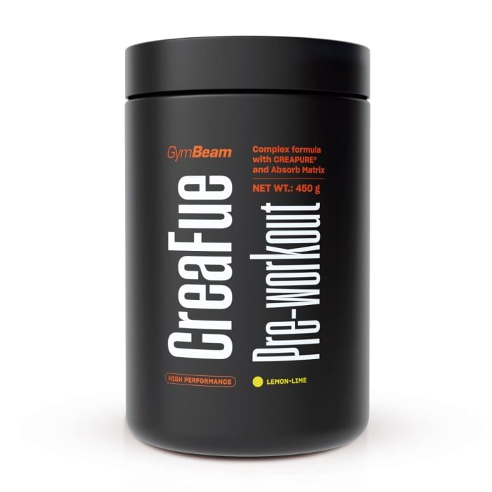 CreaFue Pre-workout - GymBeam 450 g - Λεμόνι - Λαιμ