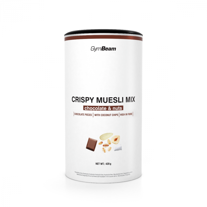 Crispy Muesli Mix – GymBeam 420 g - white chocolate fruit