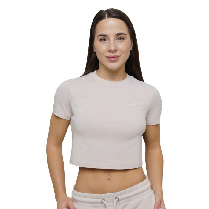 Γυναικείο Agile Cropped T-Shirt Desert- GymBeam L