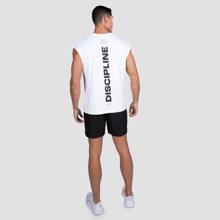 Discipline Tanktop White - GymBeam XL
