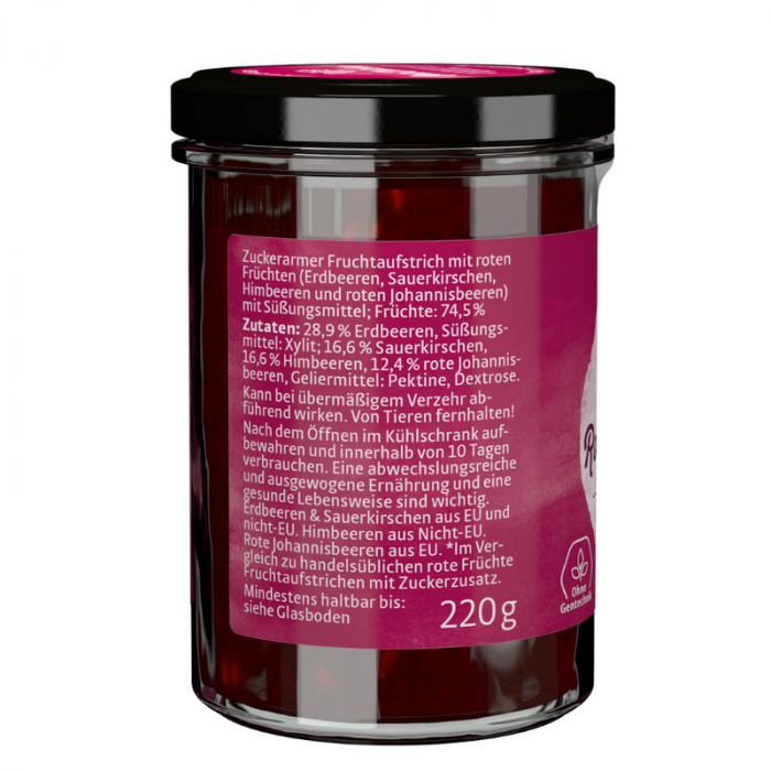 Μαρμελάδα με Κόκκινα Φρούτα - Xucker 220 g