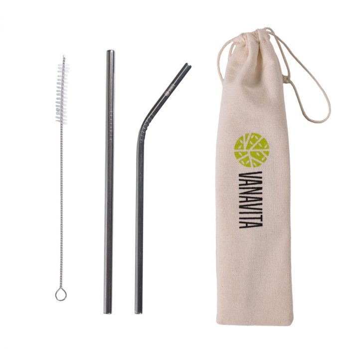 Eco Καλαμάκια από Ανοξείδωτο Χάλυβα - VanaVita single_variant