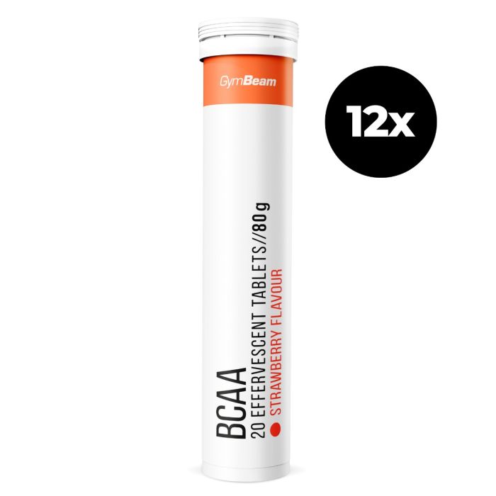 Effervescent BCAA - GymBeam 20 ταμπ. - Φράουλα