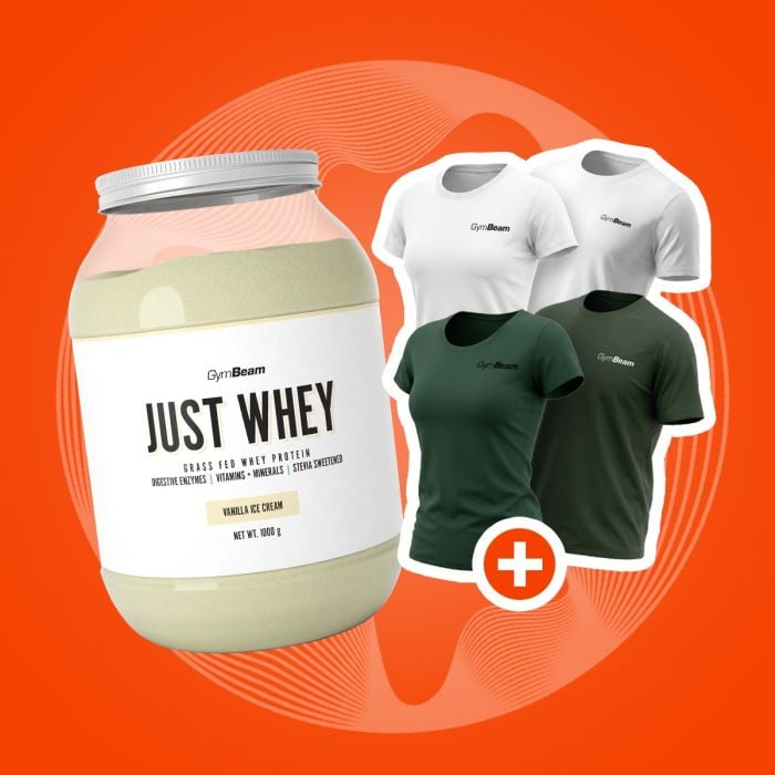 Just Whey Πρωτεΐνη ορού γάλακτος από αγελάδες ελευθέρας βοσκής – GymBeam 1000 g - Μιλκσεικ Σοκολάτας  - 00
