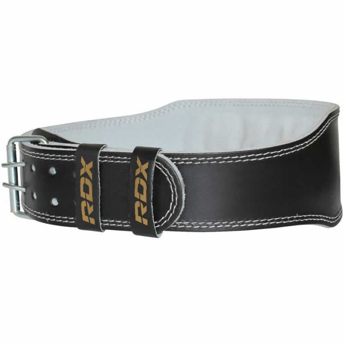 Fitness belt 6“ Leather Black/Gold - RDX Sports XXL