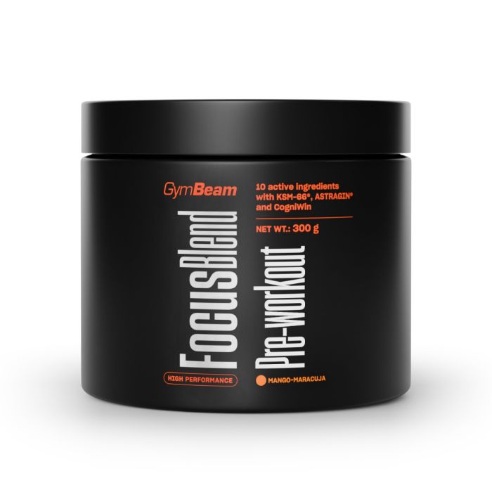 Focus Blend Pre-workout - GymBeam 300 g - Μάνγκο - Maracuja