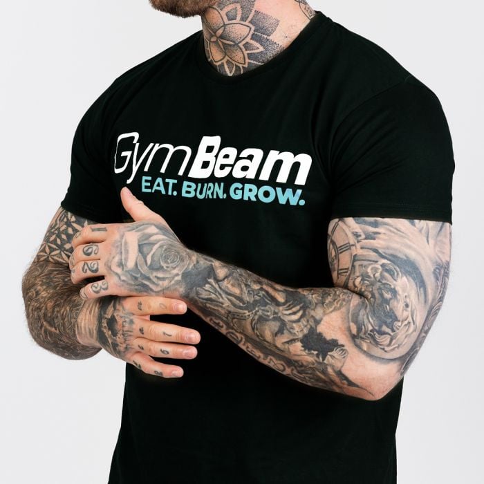 Grow Ανδρικό T-shirt Black - GymBeam L