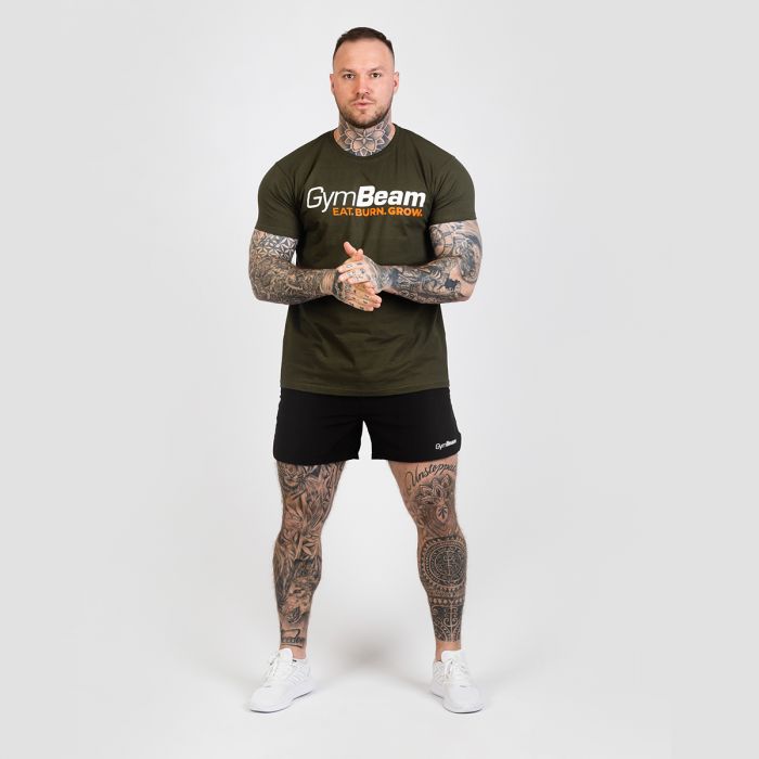 Grow Ανδρικό T-shirt Military Green - GymBeam XXXL
