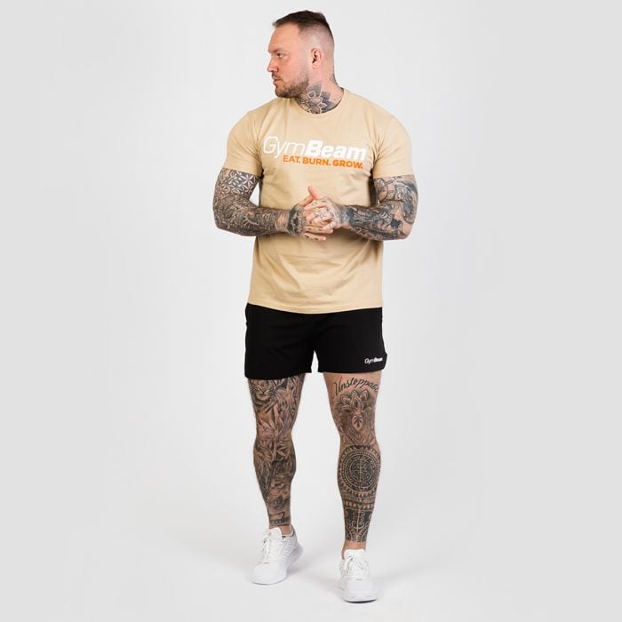 Grow Ανδρικό T-shirt Sand - GymBeam L