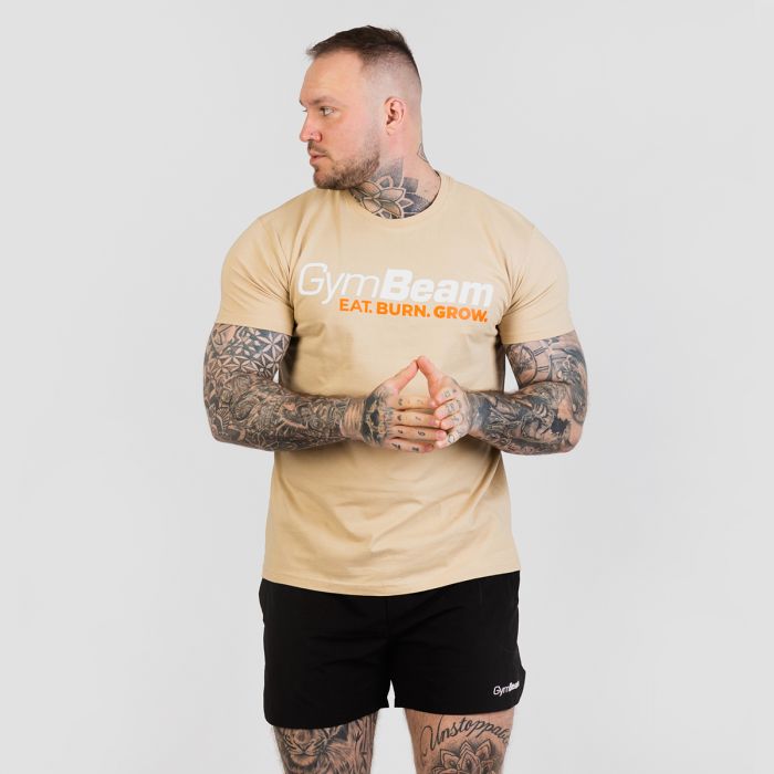 Grow Ανδρικό T-shirt Sand - GymBeam L