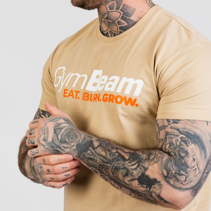 Grow Ανδρικό T-shirt Sand - GymBeam L